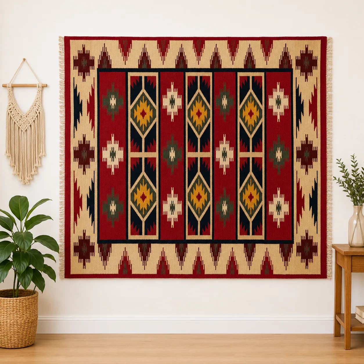 Afghan Asian Geomatric Kilim