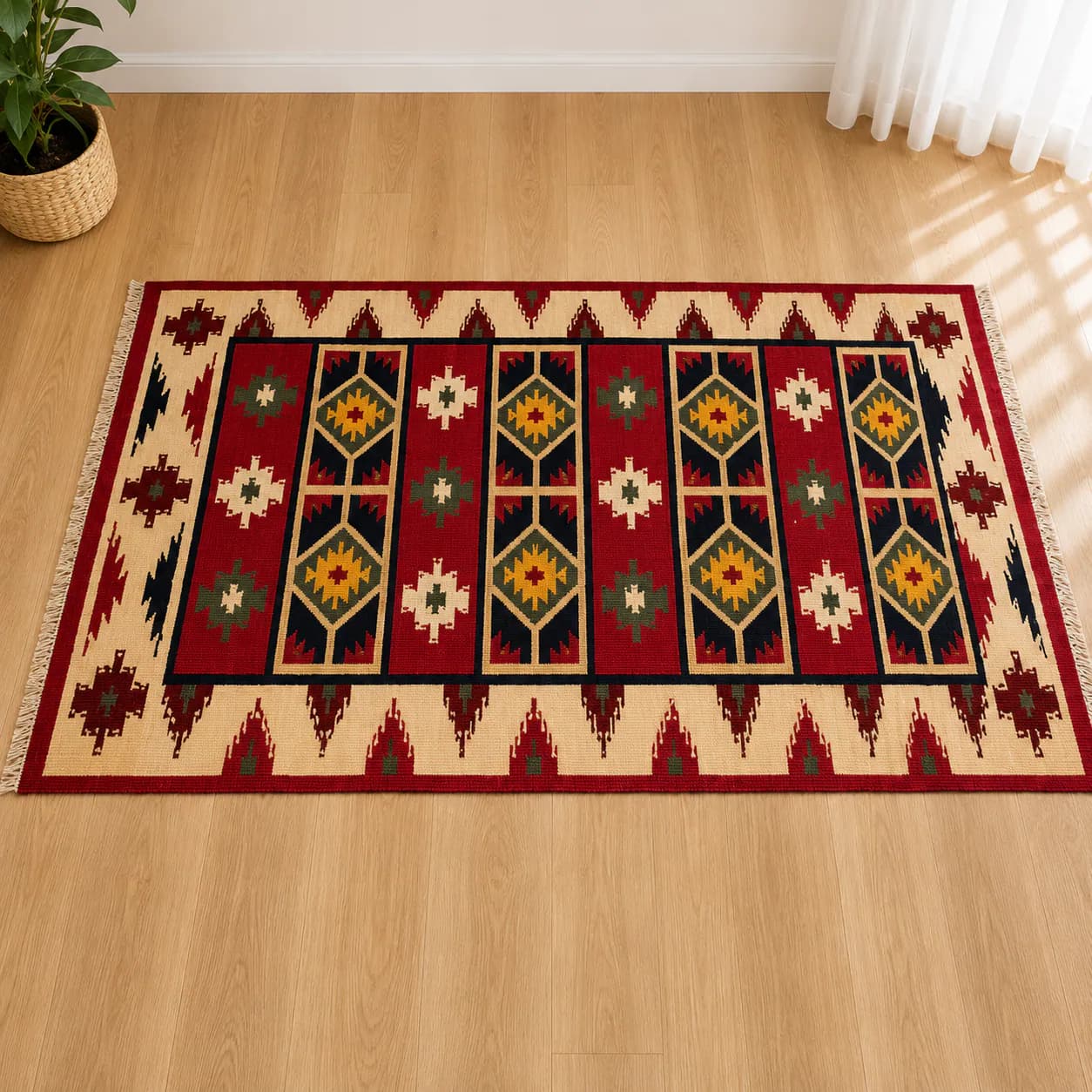 Afghan Asian Geomatric Kilim