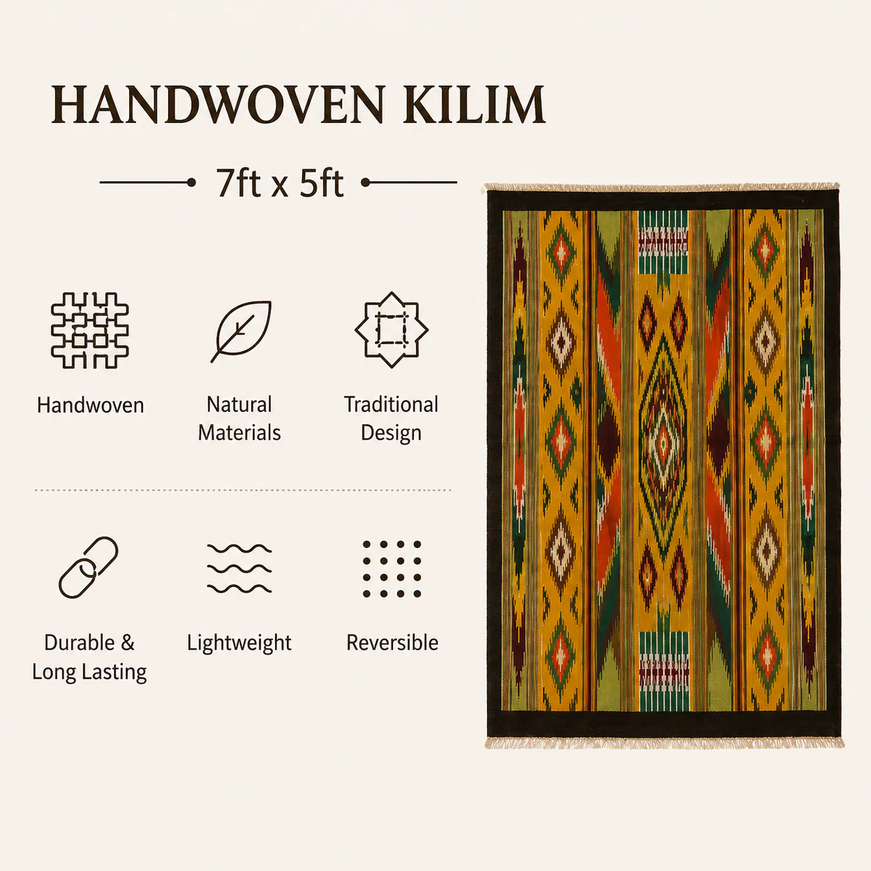 Afghan Geomatric Kilim